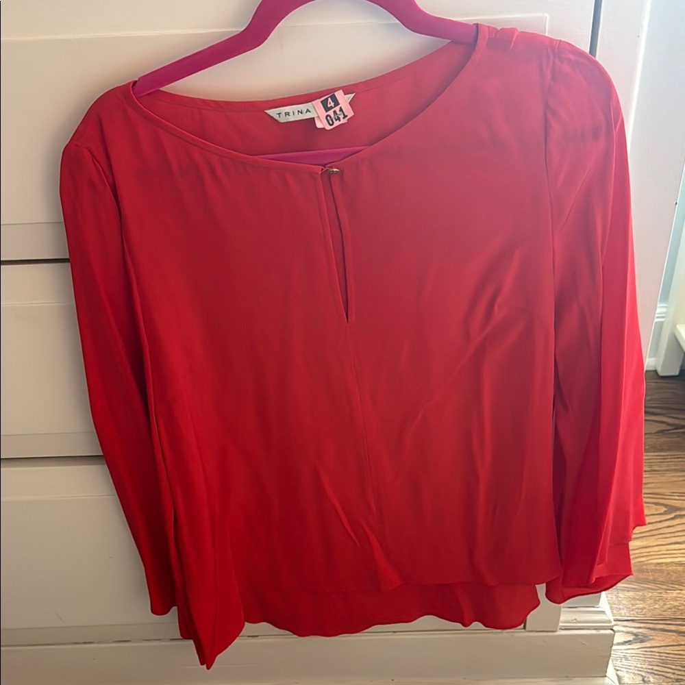 Trina Turk Orange Relaxed Blouse